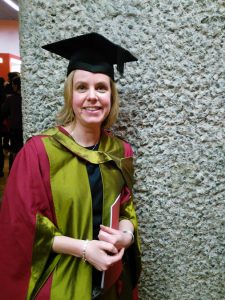 Jane Secker attending graduation at City University as part of the academic congregation. January 2018