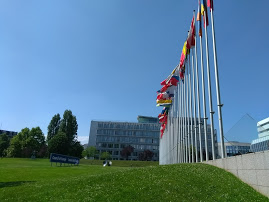 European flags in Strasbourg