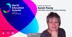 Sarah Pavey - World Education Summit banner