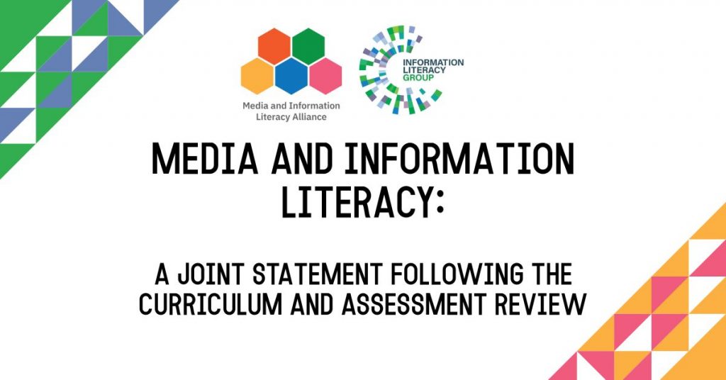 Media and information literacy: a joint statement following the Curriculum and Assessment Review